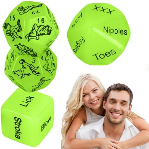 Date Night Dice Game for Couples Glow in Dark 4PCS Set