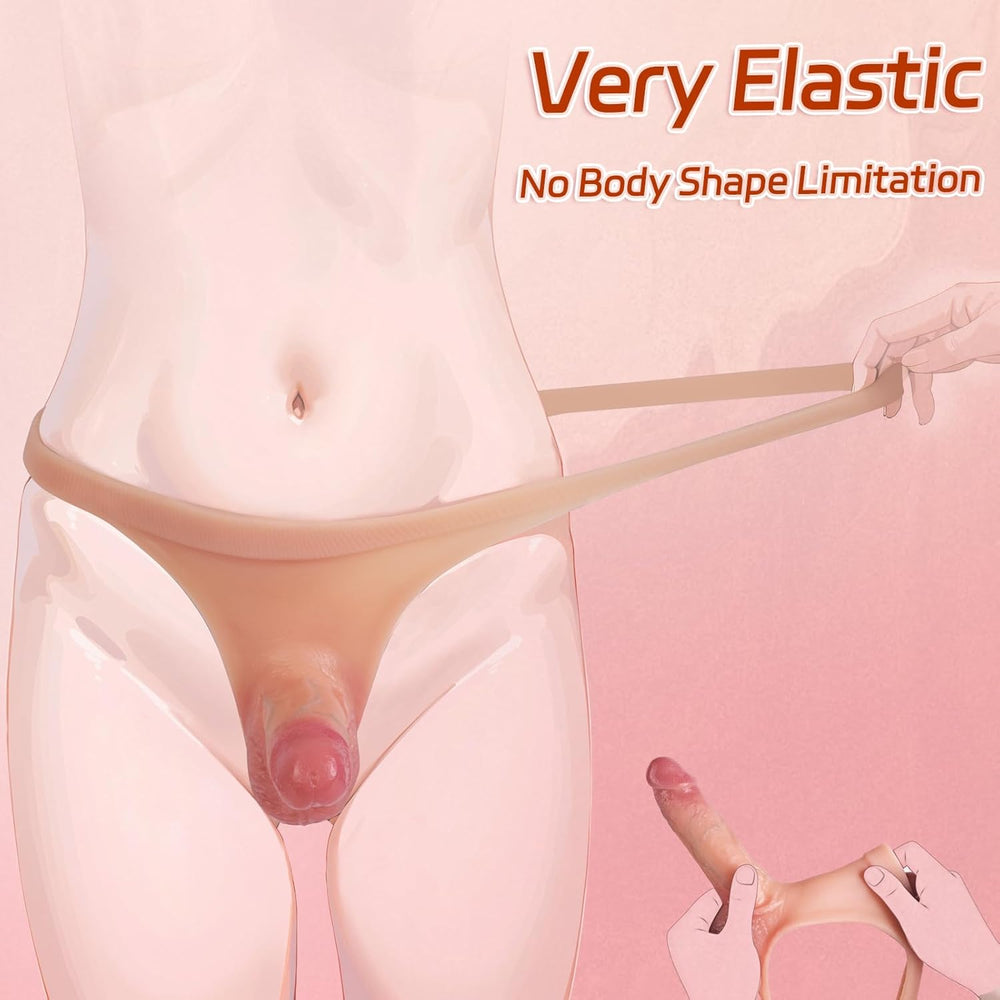 Strap-On Dildo Harness Silicone Wearable High Elasticity Toy