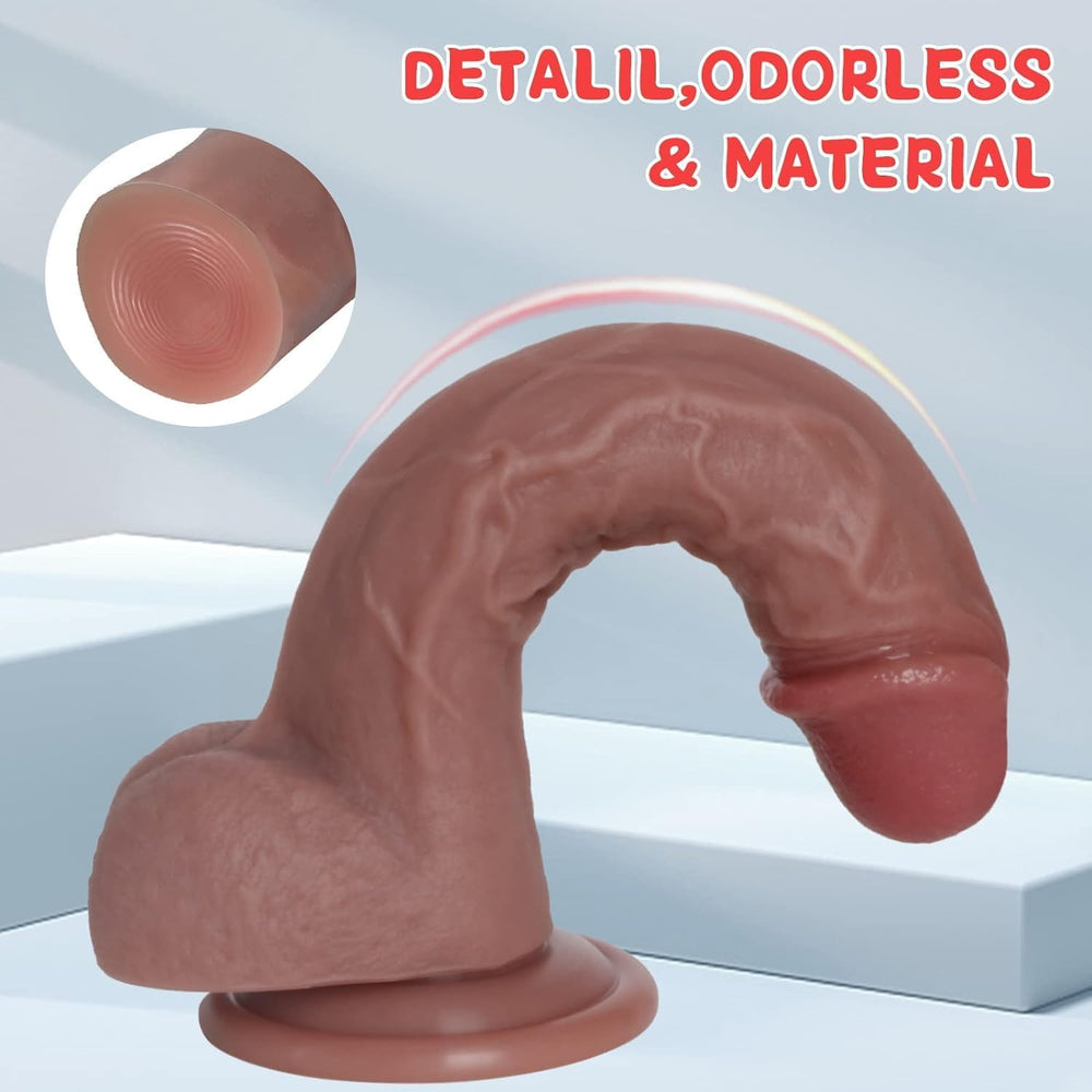 Realistic Dildo 7.8 Inch Silicone Suction Cup G Spot Toy