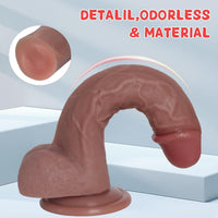 Realistic Dildo 7.8 Inch Silicone Suction Cup G Spot Toy
