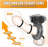 5Pcs Vibrating Cock Ring Sex Toys Penis Sleeve, Penis Rings Cockring Clitoral Vibrator Sexual Stimulator Device for Erection Enhancing Long Lasting Stronger, Adult Sex Toys for Men or Couple Pleasure