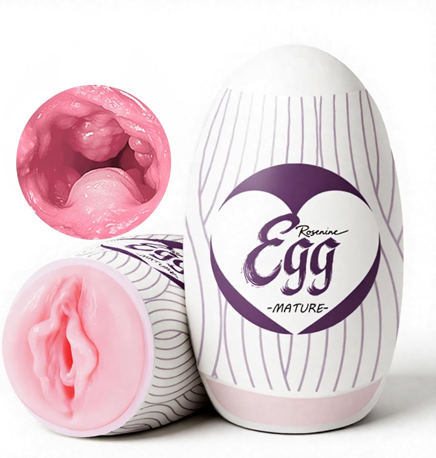 【Mature Women】 Ultra-Stretchy Masturbators Egg,Handheld Male Masturbators Cup with Softer Wrapped, Realistic Pocket Pussy Stroker with Strong Suctions, Adult Sex Toy for Men with 3D Lifelike Vagina