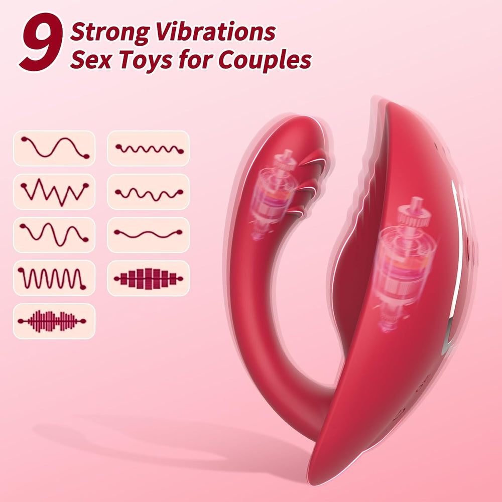 Remote Control Couples Vibrator Wearable 9 Modes Massager Pro
