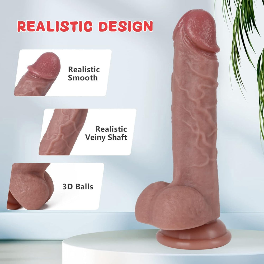 Realistic Dildo 7.8 Inch Silicone Suction Cup G Spot Toy