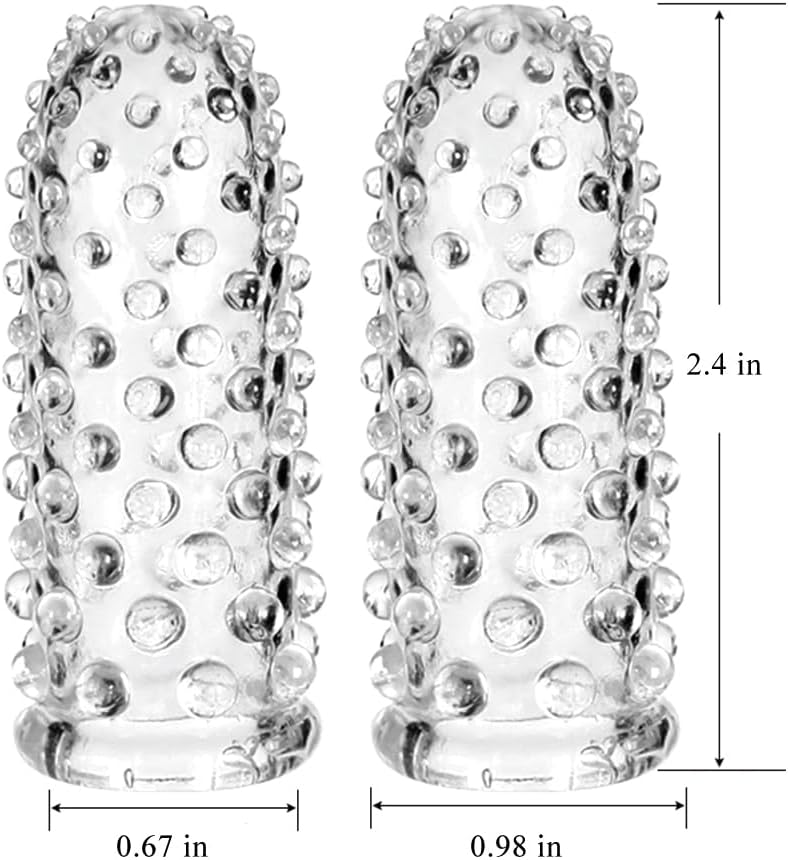 2Pcs Adult Finger Vibrator Accessories, Finger Sleeve Finger Cots Finger Condoms Vagina Clitoral Nipple G-Spot Stimulator Anal Sex Toys for Adults Women Men Couples