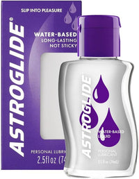 Astroglide Water Based Lube (2.5oz), Liquid Personal Lubricant for for Men, Women and Couples, Safe for Toys, Travel-Friendly Size