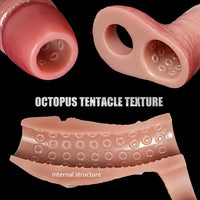 Silicone Penis Sleeve Extender Thick Girth Enhancer Ring