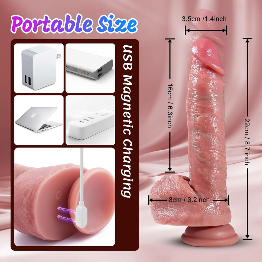 Thrusting Vibrating Dildo Silicone Suction Cup G Spot Toy