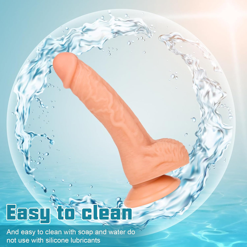 Realistic Dildo 7.3 Inch Suction Cup Silicone G Spot Toy