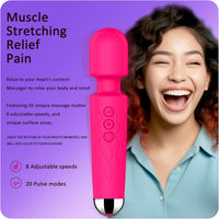 Waterproof Wand Massager 8 Speeds 20 Modes Rechargeable Pro