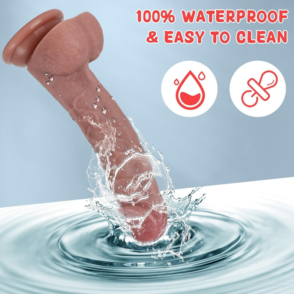 Realistic Dildo 7.8 Inch Silicone Suction Cup G Spot Toy