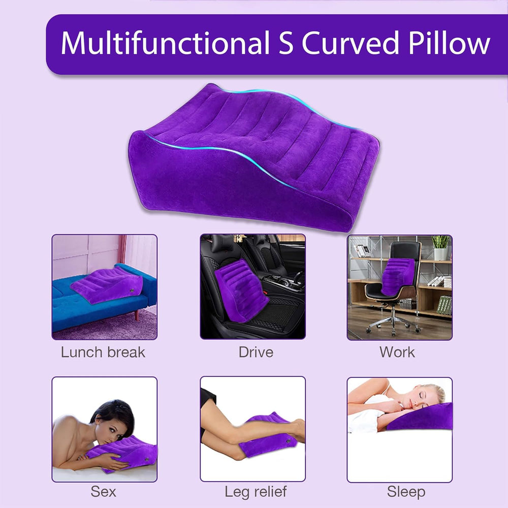 Inflatable Sex Position Pillow Curved Support Couples Cushion