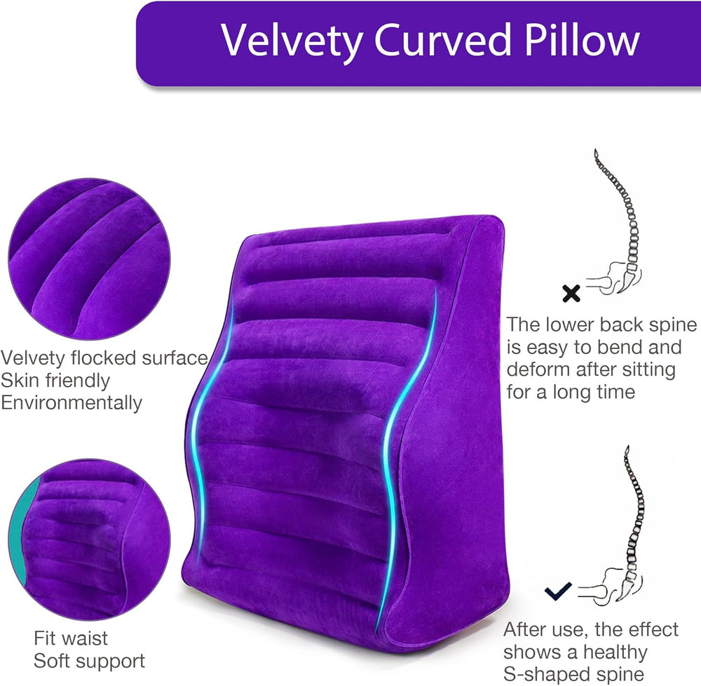 Inflatable Sex Position Pillow Curved Support Couples Cushion