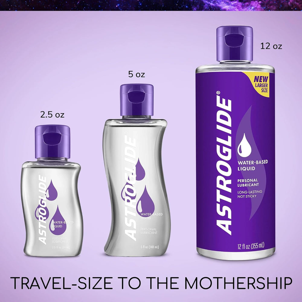 Astroglide Water Based Lube (2.5oz), Liquid Personal Lubricant for for Men, Women and Couples, Safe for Toys, Travel-Friendly Size