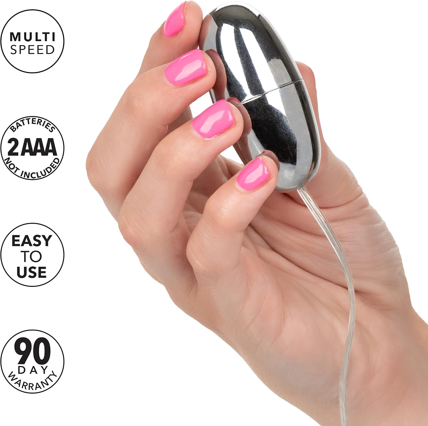 CalExotics Slim Teardrop Bullet Vibrator, Slim easy controller and Powerful multi-speed vibrations for Couple Adult Sex Toy - Purple