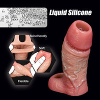 Silicone Penis Sleeve Extender Thick Girth Enhancer Ring