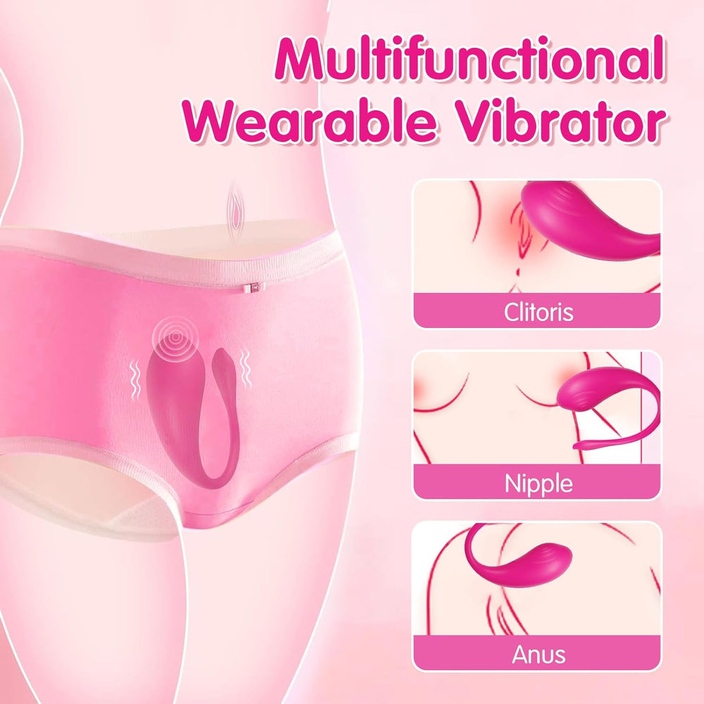 Wearable Bluetooth Vibrator App Control 9 Modes Massager Pro