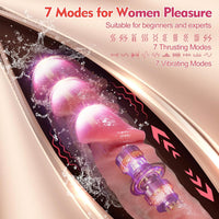 Thrusting Vibrating Dildo Silicone Suction Cup G Spot Toy